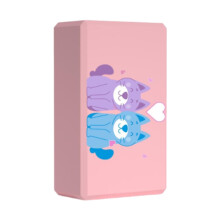 Block, practice brick with beveled edges, fitness accessory, essential for, meditation, gym, indoor sports training, cute cat