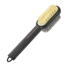 Suede Shoe Cleaning Brush DoubleSided Soft Rubber Nubuck Brush with Long Handle for Household Use