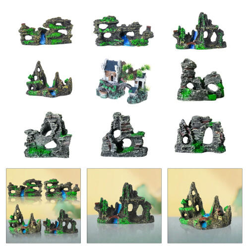 Aquariums Mountain View Stone Personality Easily Clean-Type D 2