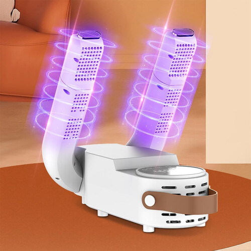 Boot Dryer with LED Panel, 120Min Timer, Foldable & Retractable Design for Winter Travel Shoes 1