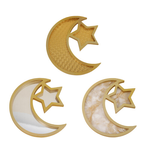 Plateau décoratif en forme de lune et d'étoiles,-Style 1 1