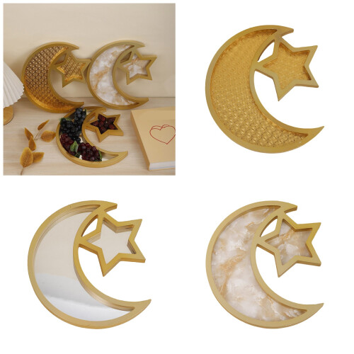 Plateau décoratif en forme de lune et d'étoiles,-Style 1 2