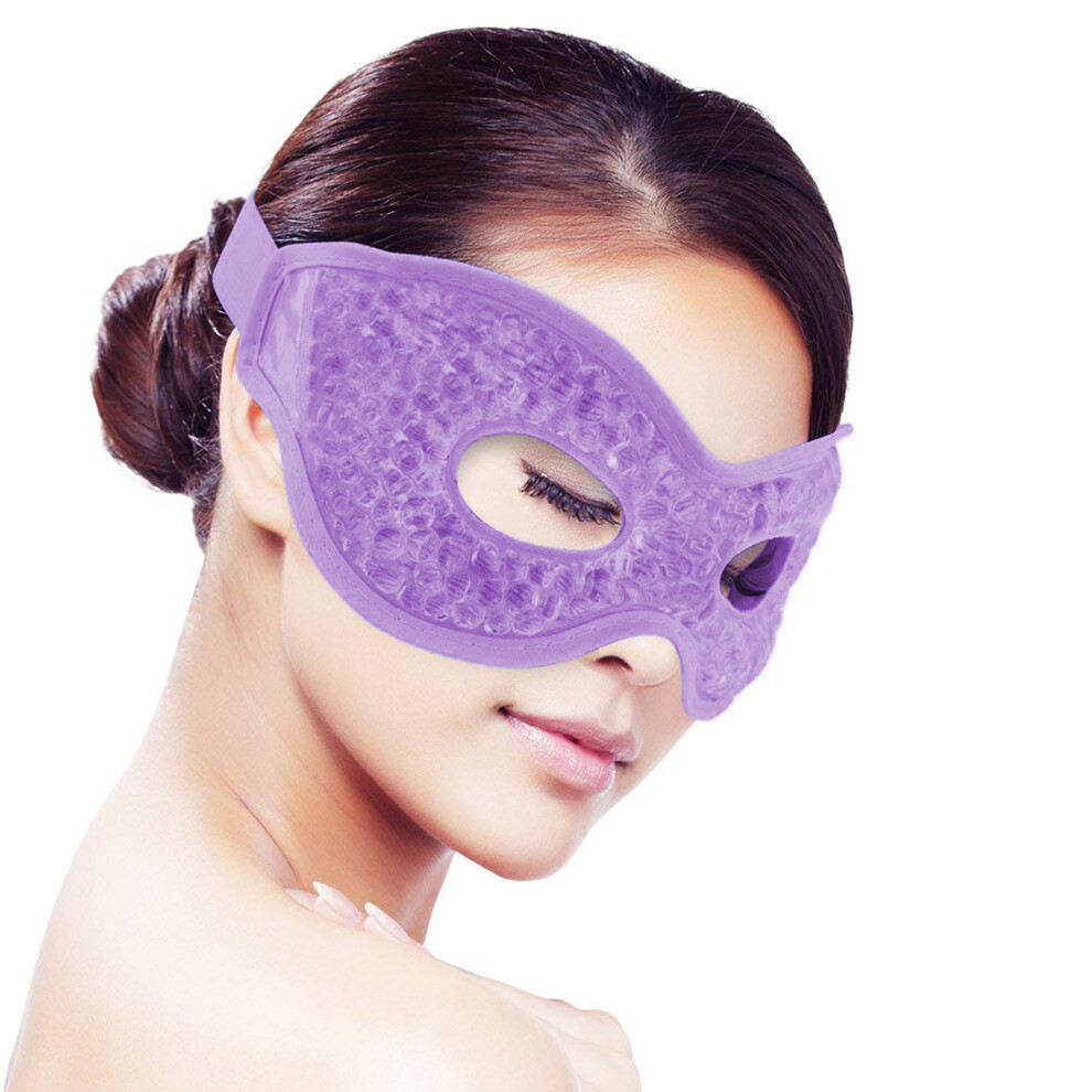 Gel Bead Eye Mask For Headache Relief, Reusable Hot Cold Therapy Mask For Facial Pain Tension Swelling Allergies Instant Soothing Solution For Dry Eye