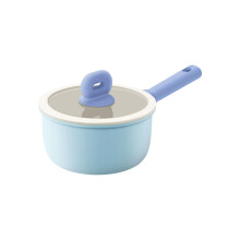 Aluminum Alloy NonStick Milk Pan with Glass Lid for Home Cooking and Ergonomic Handle