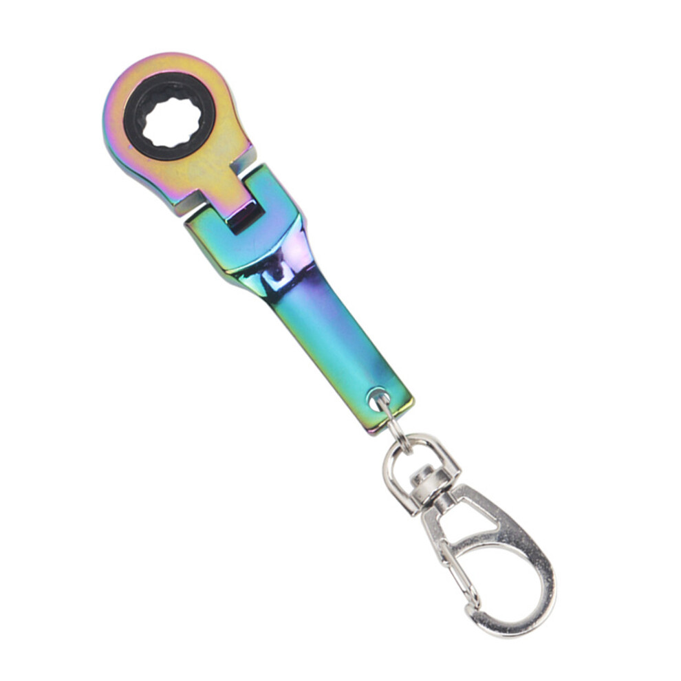 10Mm 180 Degree Rotating Head Ratchet Wrench Keychain-Color 7696001061879