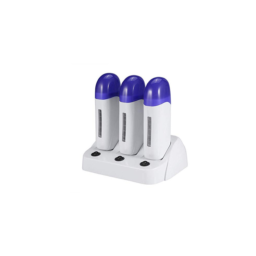 Wax Roller Warmer for Women Hair Removal, Fast Melting RollOn Wax Heater with Cartridges for Home and Salon