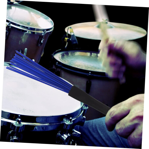Retractable Nylon Drum Brushes Set for Jazz Percussion with Storage Bag for Beginners 2