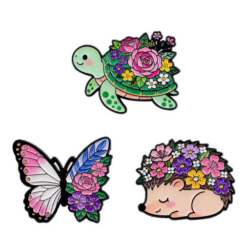 Unique Animal and Flower Theme Brooch Pin for Various Daily-4 1