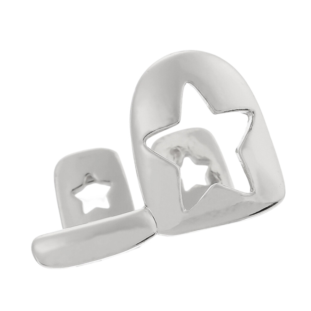 Silver Contemporary Dental Accessory Star Shaped Grillzs Copper