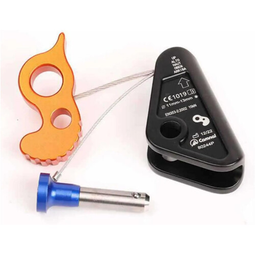 Height device, climbing rope ascender, fall protection, riser adjuster for climbing 2