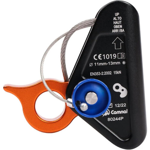 Height device, climbing rope ascender, fall protection, riser adjuster for climbing 1