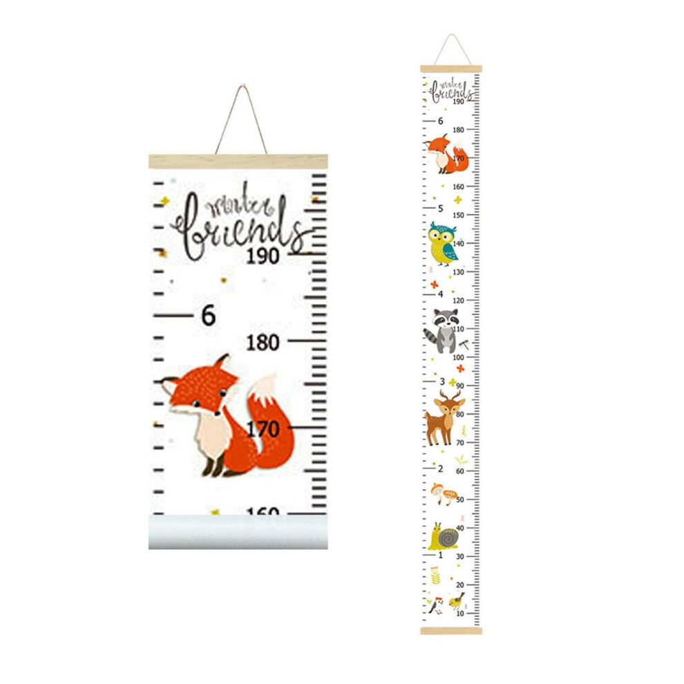 Kinder Height Chart Wall Hanging Growth Chart Flower Canvas Height Ruler