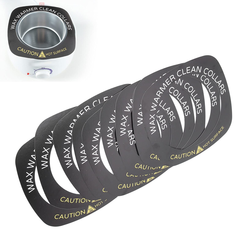 10pcs Wax Warmer Collar Rings for Standard Wax Heater, Protective Spill Guard Accessory for Salon and Home Use