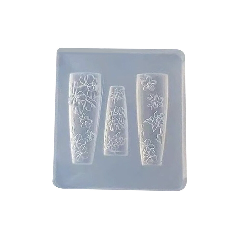 Reusable Silicone Nail Art Template Mold Feature Intricate