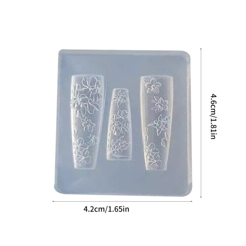 Reusable Silicone Nail Art Template Mold Feature Intricate 2