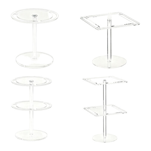 Multipurpose Acrylic Display Stand Bracket-Double layer square 1