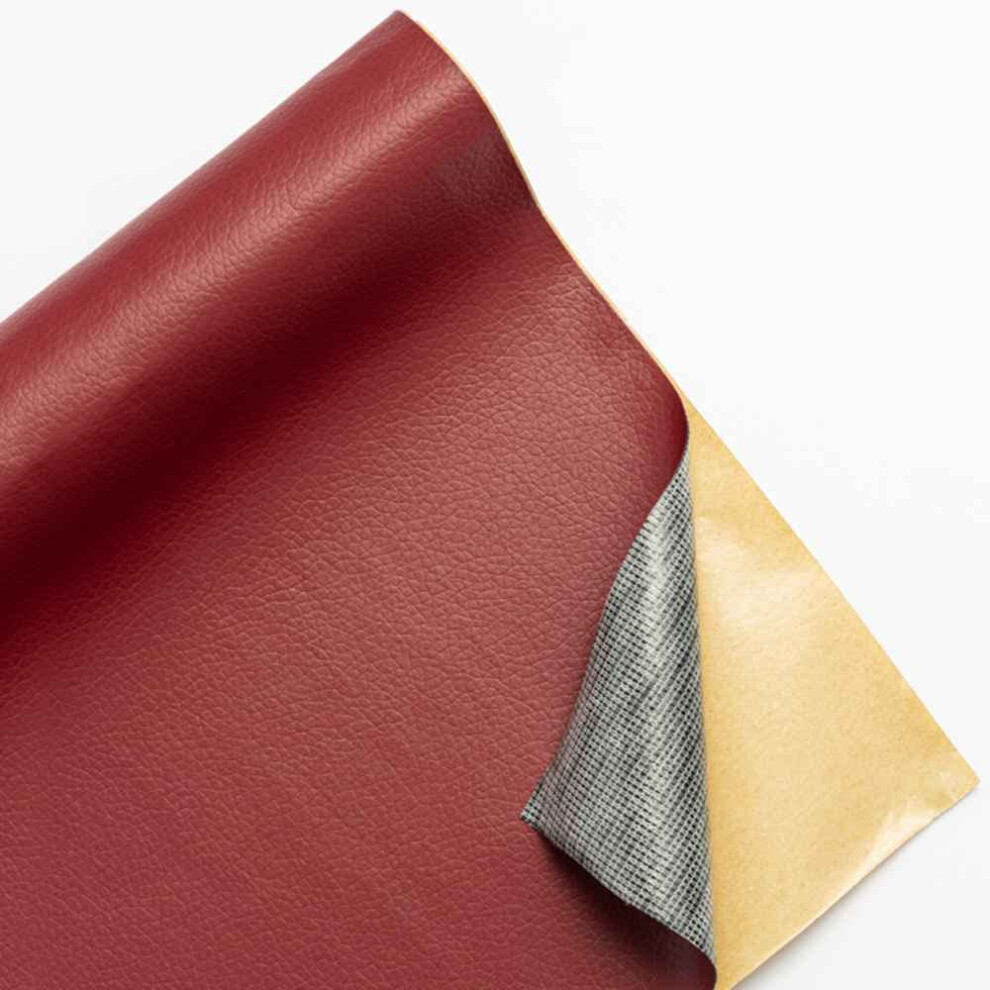 Leather Tape Wine 19X50in Selfadhesive Patch For Couch Sofa Furniture Car Seats Red 9119770541956