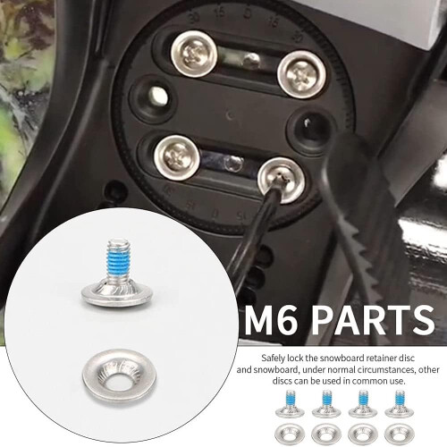 8 pieces/sets snowboard binding screws set, snowboard mounting screws with snowboard screw washers, solid ski accessories 2