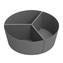 Oval Slow Cooker Inserts with 3 Compartments, Reusable Divider