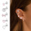 Comfort Fit Flat Back Stud Earrings Surgical Stainless Steel 2
