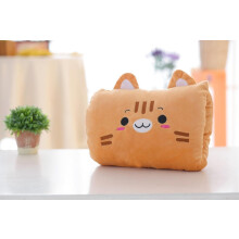 Kids Hand Pillow Soft Animal Nap Cushion for School Travel Car Seat or Desk Arm Rest Brown