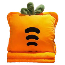 Travel Pillow and Blanket Set with Hand Warmer for Kids, Soft Cartoon Design for Airplane, Car, Sofa (F, 67in x 39in)