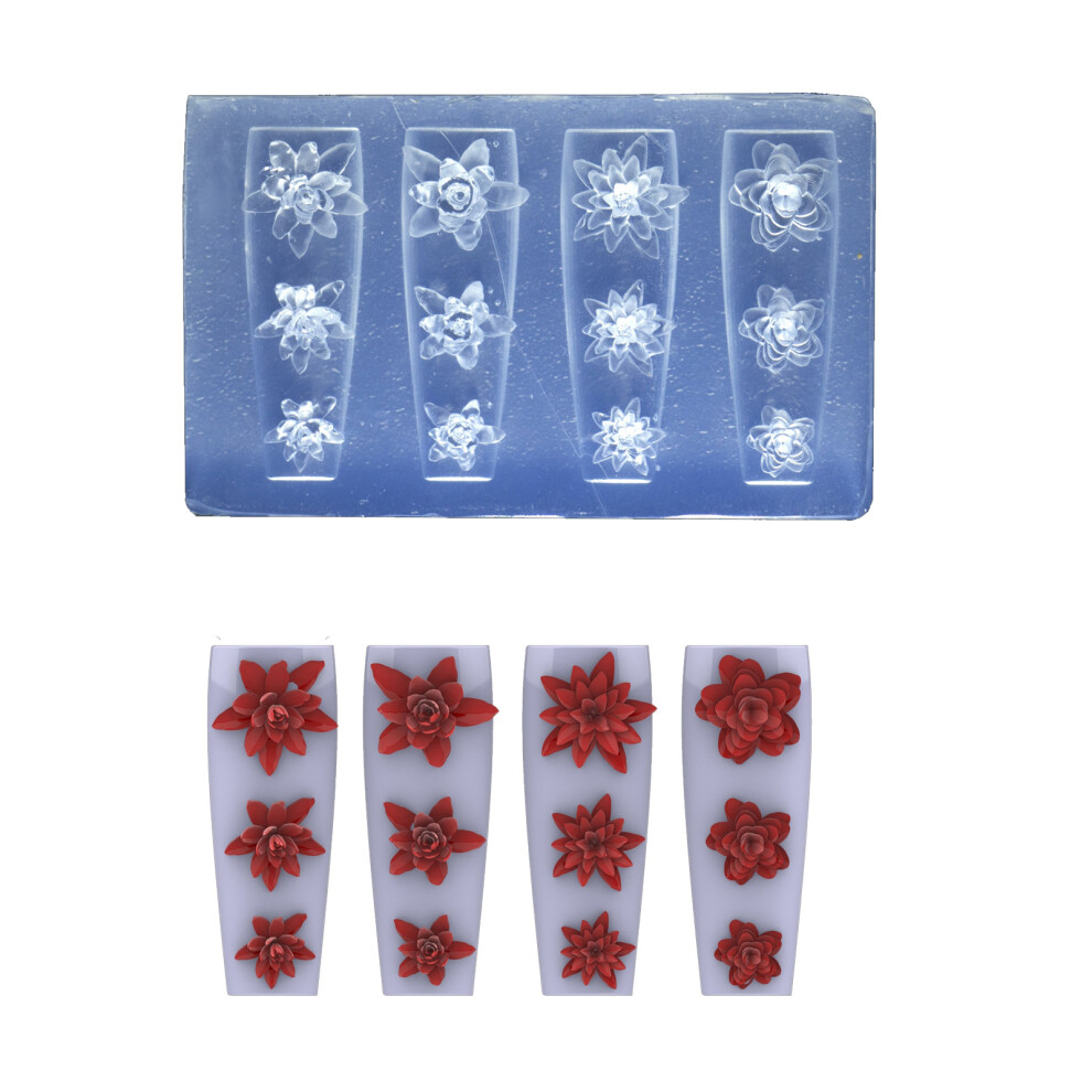 Multifuntional Nail Mold Nail Styling Mold Flower Theme-Style 5