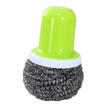Brosse à récurer robuste, en acier inoxydable, pour un nettoyage en profondeur de vos ustensiles de cuisine. Poignée ergonomique antidérapante