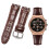 Enhanced Breathability Leather Watch-black black buckle 23mm 2