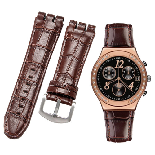 Enhanced Breathability Leather Watch-black black buckle 23mm 1