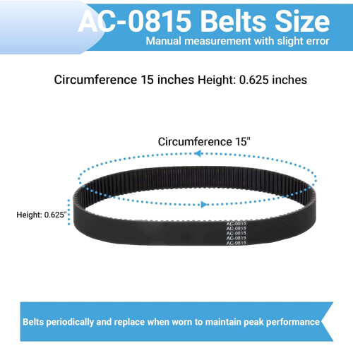 2Pcs Air Compressor Belt Replacement Rubber Timing Belt Replaces 2
