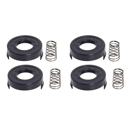 4PCS 682378-02 Spool Cover Cap with Spring Compatible Black + GLC12 GL 2