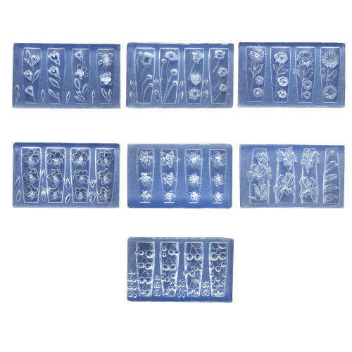 Flexible Nails Mould Flower Theme Nails Art Template-Style 6 1