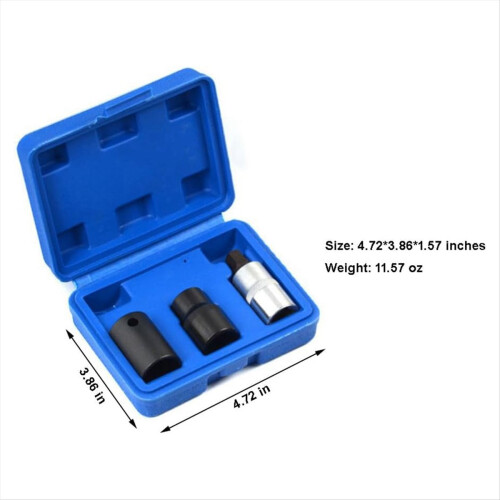 Pentagon Socket Set,3 Pcs 5 Point Socket,5 Sided and Bit Set with Blue 2