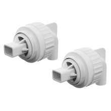 Fishtank Outlet Home Aquarium Draaibare stromende uitlaatset-Wit