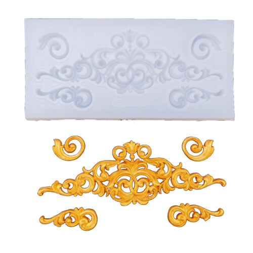 Professional Grade Fondant Border Mold Set With Intricate-2932