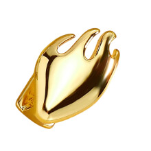 Teeth Grillzs Copper Dental Jewelry Halloween-Gold-color solid