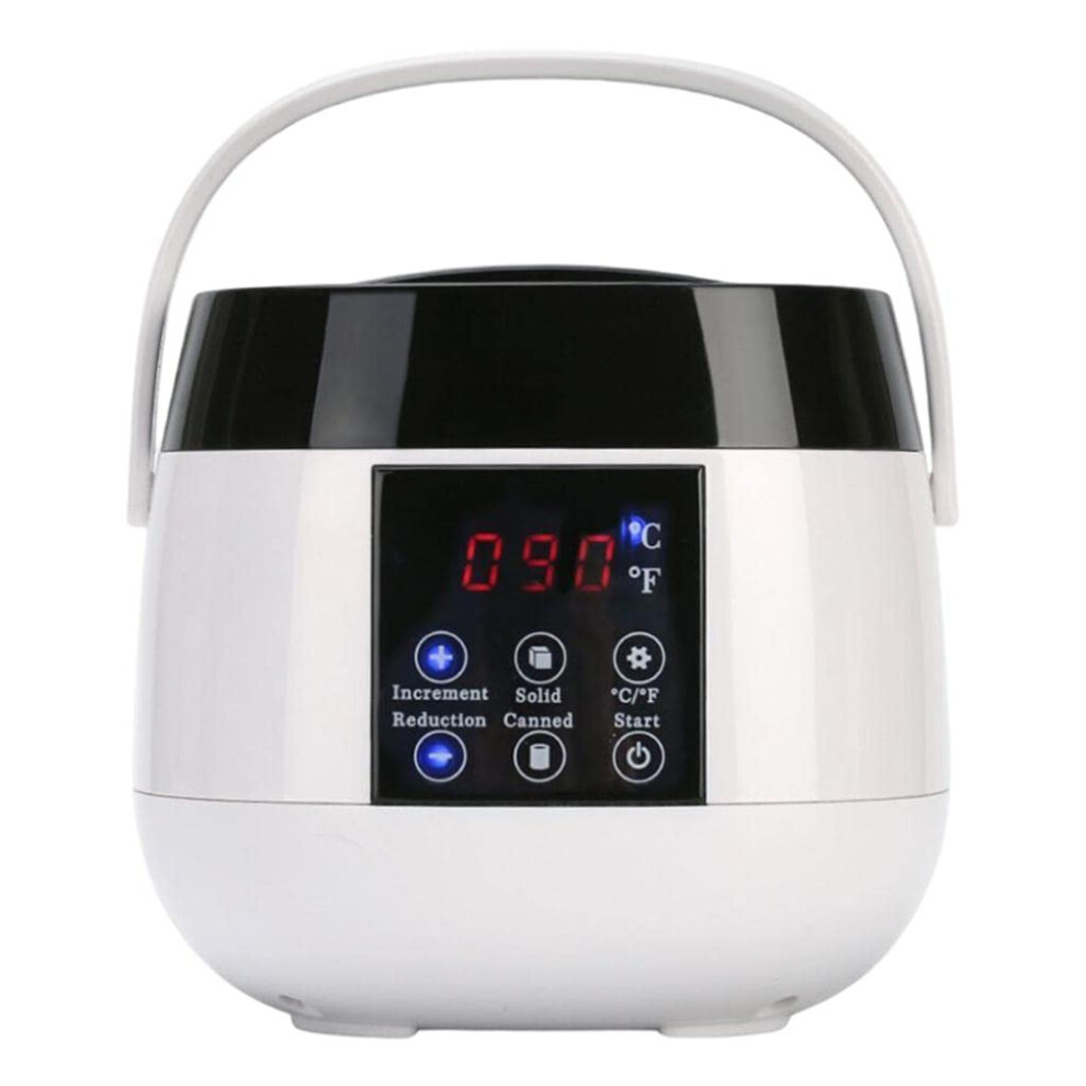 White Electric Wax Warmer Hair Removal 500Ml With Led Display For Men Spa Use,