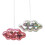 Cute Cloud Shape Discos Balls Mirror Ornament for-Pink 2