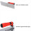 Squared Trowel 3pcs Set, with Rubber Grout Float,Grout Sponges and Wor 3