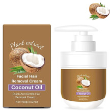 Facial Hair Removal Cream for Sensitive Skin with Gentle Coconut Oil Formula and Botanical Soothing