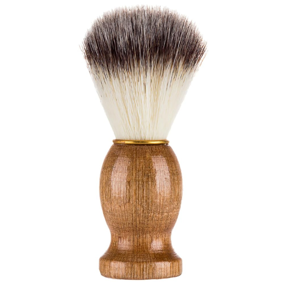 Mens Shaving Brush with Ergonomic Wood Handle for Smooth Beard Removal and Professional Wet Shave