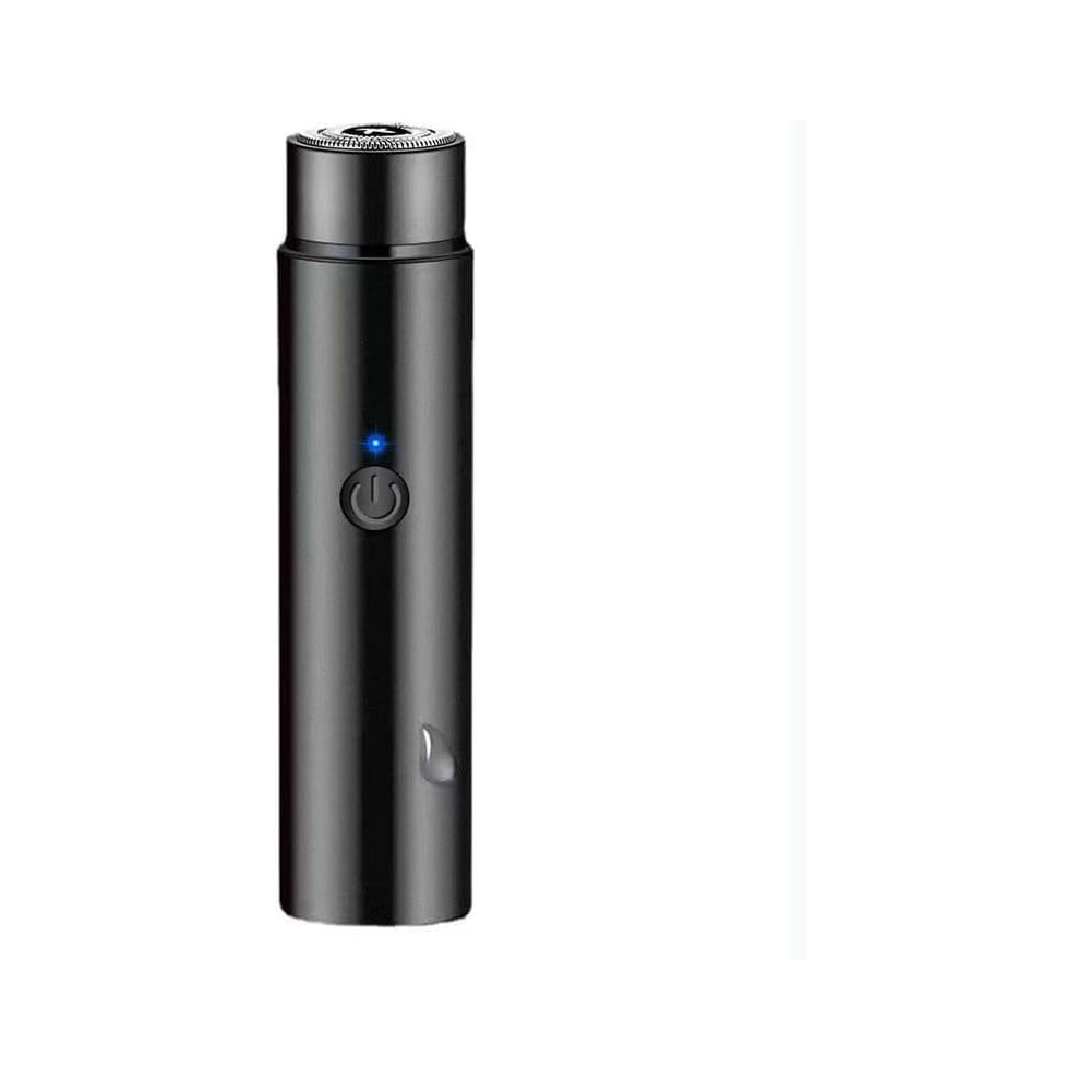 Black Electric Shaver For Men Usb Rechargeable Mini Razor With Speed Motor Pain Shaving