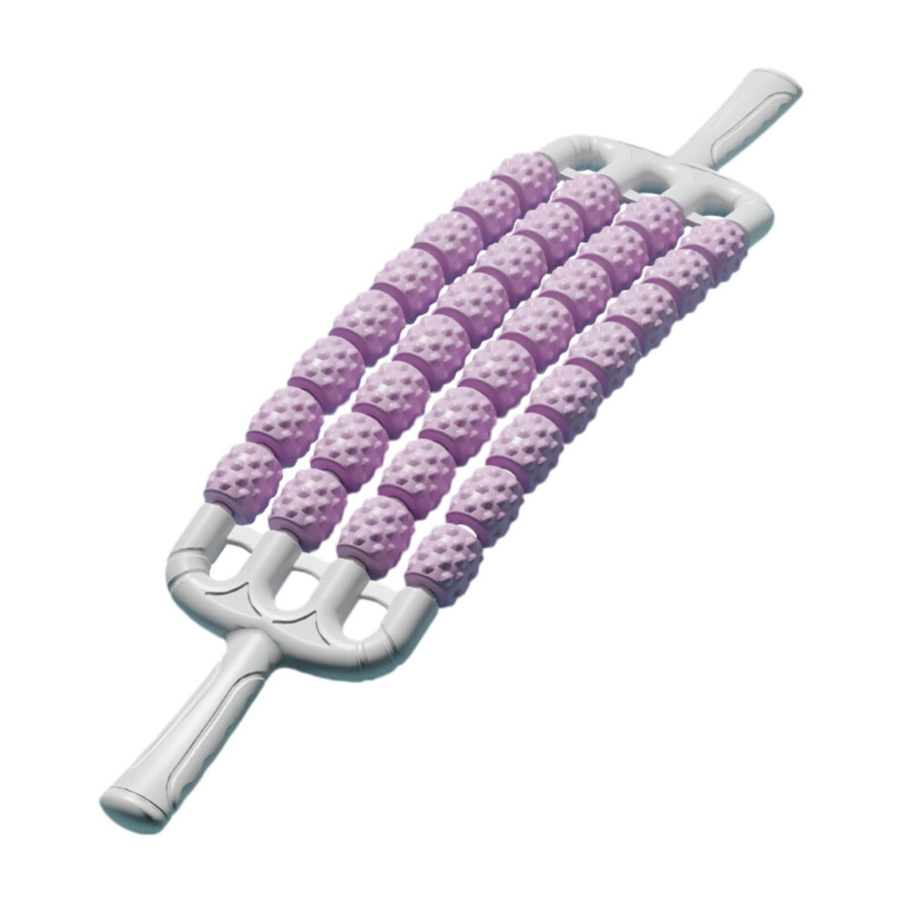 Flexible massage stick, muscle relaxation rolling shaft, lightweight manual massage tool for sports, workout, training, gym, thighs, purple