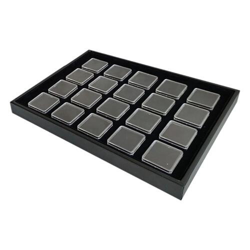 Memory Foam Cushioned Square Acrylic-Black 20 bit large pallet