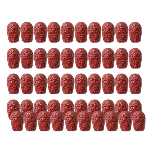 Pack of 50 Artificial Jujube Realistic Plastic Fruit for Holiday