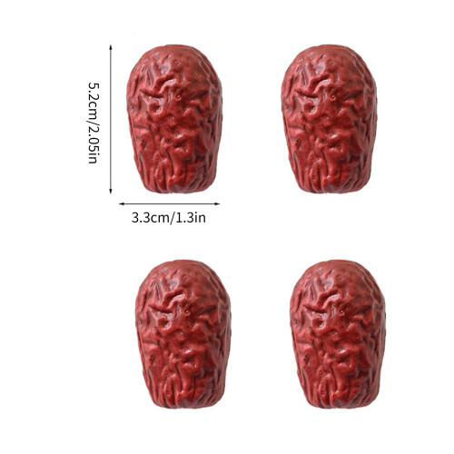 Pack of 50 Artificial Jujube Realistic Plastic Fruit for Holiday 2