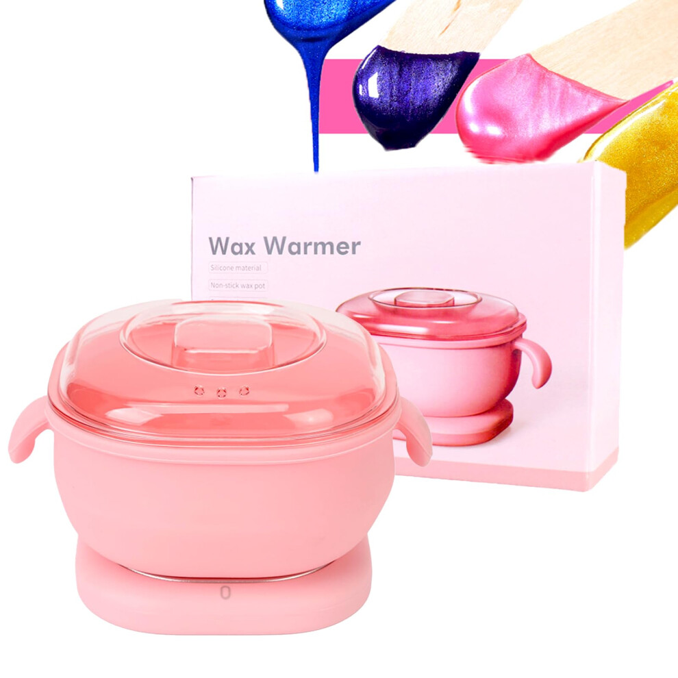 Wax Warmer Hair Removal Kit 400ml Electric Hot Wax Heater with Silicone Pot, Adjustable Temperature