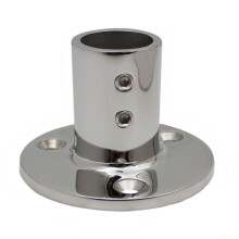 Marine Pipe Deck Handrail Round Base 22 mm, sturdy support for boats, made from 316 stainless steel (90).
