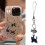 Cat Keychain Acrylic Alloy Phone Charm Accessory Hanging-White 3